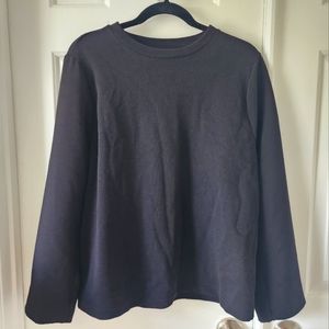 NWT Zara Buttoned Sweatshirt Black Size S